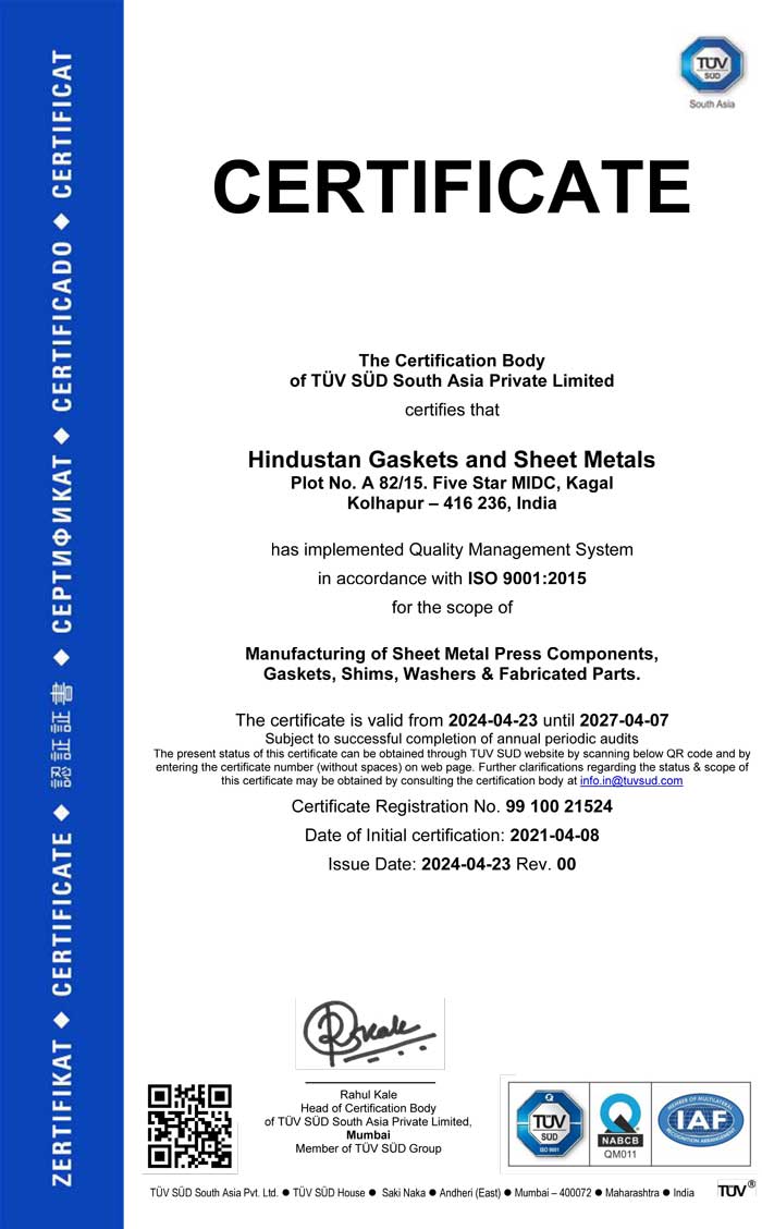 iso certificate